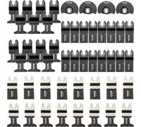 50 lames de scie oscillante, kit de lames multifonctions à dégagement rapide, lames HCS pour bois, plastique, métal, clous et boulons, compatibles avec Dewalt, Dremel, Fein, Worx, Bosch, Makita et Mil
