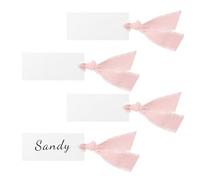 50 Marque-Places, 9x4cm pour le Dressage Table avec 3 Rouleaux de Ruban de 280cm Parfaits pour les Réceptions Mariage les Fêtes et Banquets (Rose)