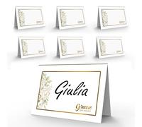 50 marque-places blanc or première communion enfant fille - 50 marques place baptême élégantes pour table originales - marque-places décorations cérémonies et fêtes - marqueur confirmation