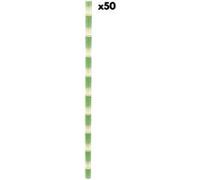 50 Pailles fantaisie en papier Bambou vert Vert G