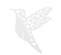50 Pcs Cartes Nom Place Forme Oiseau Blanc Creux pour Verre à Vin Mariage Baptême Cérémonie Banquet Fête Décoration Table Autocollant