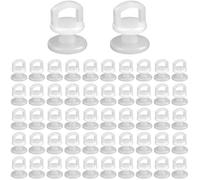 50 Pcs Crochet Rideau Glisseur Rail Rideau Gardinengleiter Gardinenröllchen pour Rails Set Crochets Rideaux
