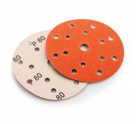 50 Pcs Disque Abrasif 150mm Grain 120,15 Trous pour Ponceuse Excentrique | Matériau céramique Disque a Poncer 150mm, Idéals pour le Bois, le Mastic, l’apprêt, la Peinture, le Vernis et le Métal