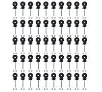 50 Pcs Isolateur de Clôture Électrique, Visser Isolateur Anneau de Clôture Poteau Isolateur de Poteau en Bois, Accessoires de Système de Grille pour Élevage Animal Électronique