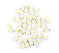 50 Pcs Puce Led Haute Puissance, Intensité Super Brillante SMD COB Composants Émetteur De Lumière Diode 1W Ampoule Lampe Perles Puce DIY Éclairage pour Projecteur Haute Puissance (Blanc Froid)