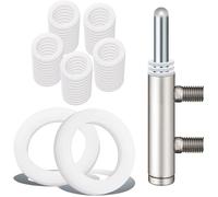 50 Pcs Rondelles Pour Gonds de Porte Cache Paumelles 10 2 mm X 15 mm Bague Paumelle Nylon Plate Gond 1mm 25Pcs & 2mm 25Pcs(Blanc)