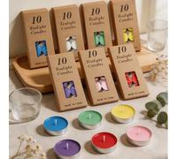 50 pièces/10 pièces Bougies chauffe-plat en aluminium mini rondes, bougies de décoration de festival, de proposition, petites bougies de réchauffage de thé d'hôtel, bougies de thé rondes multicolores,