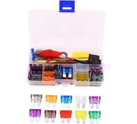 50 pièces 2A-35A ATC ATO Auto voiture Kit de fusible à lame régulière avec pince ajouter un testeur support Circuit