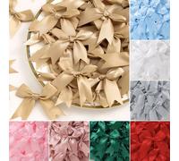 50 pièces, 8,5 * 8,5 cm Grands noeuds papillon en satin, forme de queue d'hirondelle, en polyester, convient pour la couture de vêtements, les mariages, les fêtes, la décoration d'emballage Noir,Rose,
