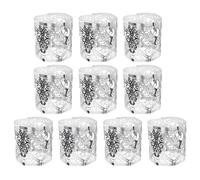 50 Pièces Abat-jour Cylindrique Argenté en Papier | Découpe Cœur, Style Simple et Élégant, Diffuse une Lumière Douce, pour Décoration Intérieure