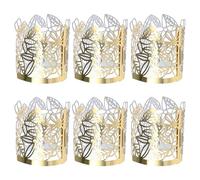 50 Pièces Abat-jour Cylindrique en Papier Ajouré pour Bougies et | Diffusion Douce, Motif Floral et Feuillage, Décoration de Table Festive, Chambres, Réceptions et Événements Élégants