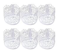 50 Pièces Abat-jour Cylindrique en Papier Blanc pour Bougie LED, Motif | Diffusion Douce et Ambiance Chaleureuse, Décoration Européenne Simple pour Chambres, Tables de Fête et Créations Artisanales