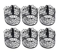50 Pièces Abat-jour Décoratif Cylindrique en Papier Noir pour Bougies LED | Motif Ajouré de Fleurs et Feuilles, Installation Rapide, Ambiance Chaleureuse, Décoration de Table ou Maison