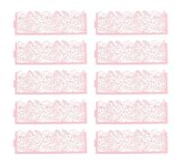 50 Pièces Abat-jour en Papier Rose Cylindrique Creux pour Bougies | Style Européen Élégant, Lumière Douce Agréable aux Yeux, Décoration Rapide des Salons et Événements Festifs