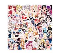 50 pièces Autocollants Anime Sexy Girl en vinyle pour adultes Fille Lapin Autocollants, pour ordinateur portable, gourde, vélo, skateboard, moto, guitare, ordinateur, étanches, esthétiques