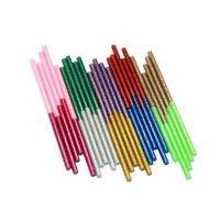50 Pièces Bâtons de Colle Thermofusible Pailletés, 10 Couleurs | Eva, Séchage Rapide et Stabilité, pour Papier et Plastique, Réparations Générales, Design de Fête