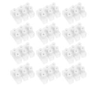 50 Pièces Bornes Pré-isolées à 3 Positions en PP Pa10 | Design Auto-bloquant Fileté, Installation Simple, Antidérapant, Blanc, pour Câblage Électrique et Fil