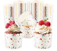 50 Pièces Caissettes Cupcake, CIYIN Cupcake Papier, Caissette Muffins Papier Pour Cuisson, Mariage, Anniversaire, Fête