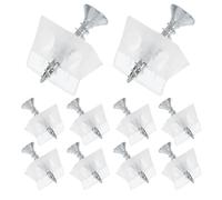 50 Pièces Cale Plastique pour Meubles, Coin D’angle 45 Degrés | Support Discret pour Fond de Tiroir, Usage sur Armoires et Étagères, Installation Simple, Métal et Plastique