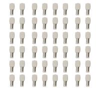 50 Pièces Chevilles D'étagère D'armoire en Acier, Forme Cuillère | Bavure Métallique, Surface Lisse, Installation Facile, Accessoires de Connexion, pour Meuble et Placard