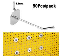 50 pièces chevilles panneau panneau crochets Garage travail magasin stockage affichage Organization 3.3mm fer suspendus outil support de rangement crochets 50 pièces 20 cm