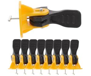 50 Pièces Clip de Nivellement Carrelage Aiguille Acier 1,5 MM | Pose de Carreaux Céramique et Pierre, Finition Régulière, Usage Bricolage Mural, Couleur Jaune
