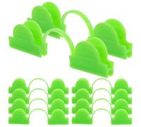 50 Pièces Clip de Serrage Double Tête en Plastique | Structures de Jardin et Abris Chauds, Installation Facile, Ajustable, Couleur Vert Clair