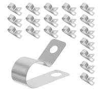50 Pièces Clips de Fixation pour Grillage R-Type Bords Lisses | Matériau Métal Solide, Protection les Blessures, Installation Rapide pour Clôtures et Pâturages