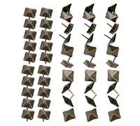 50 Pièces Clous Décoratifs, Clous Décoratifs en Fer Antique Clavos Tête de Pyramide, Clous de Meubles à Tête Carrée pour Boîtes en Bois de Bijoux, (Longueur latérale 19 mm *