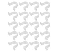 50 Pièces Collier de Serrage en PVC en U 0,8 Pouce Blanc | Fixation à 2 Trous, Bords Polis sans Bavure, Montage Rapide pour Conduits et Câbles en Plafond