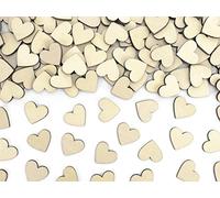 50 Pièces Cœur en Bois 2x2 cm Décoration Bonbonnière