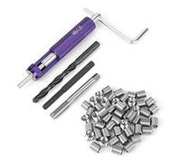 50 pièces d’inserts de réparation de filetage hélicoïdal en acier inoxydable M8 x 2D, inserts à filetage en fil spiralé pour l’aluminium et le magnésium, comprenant un kit d’outils