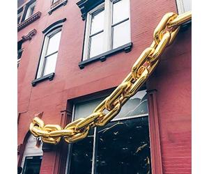 50 pièces de 16 pouces de ballons chaîne d'or en plastique pour les années 80 90 décoration de fête - ballons chaîne de cou pour les fêtes d'anniversaire hip-hop mariages besoins de la fête