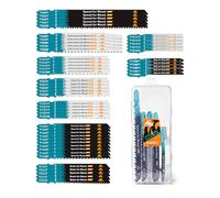 50 pièces de lames de scie sauteuse à tige en T, EXFEIN - Assortiment de lames pour bois (T101AO, T101B, T101BR, T119BO, T308B, T144D, T111C, T344D)