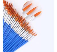 50 pièces Ensemble de pinceaux pour peinture à l'huile Rentrée scolaire Taille Unique,10 pièces,100 pièces,30 piècesPC