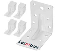 50 Pièces Équerre De Fixation - Acier Galvanisé - 75 x 75 x 55 mm - Argent - Renfort D'Angle Métal - 90 Degrés KOTARBAU