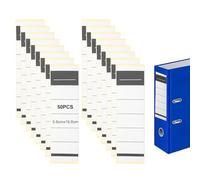 50 Pièces Étiquettes Autocollantes Pour Dos De Classeur, 54 x 190 mm Étiquettes Self Adhesive Pour Dossiers Étroits de 5 cm/8 cm, Étiquette dos Classeur pour Bureau et école, Blanc