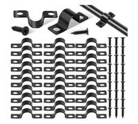 50 Pièces Fixation Grillage Rigide sur Mur Fixation Grillage Rigide sur Poteau 10mm - Matériau en Acier au Carbone Utilisables Fixer
