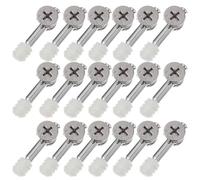 50 Pièces Fixation Latérale pour Meubles, Verrou de Sécurité | Quincaillerie de Serrage Cylindrique, Fer et Nylon, Rainure Cruciforme, Coulisse Excentrique, Argenté