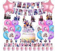 50 Pièces Huntrs Decoration Anniversaire Garçon Fille Ensemble Ballon Deco de Fête Ballons Set d'Anniversaire pour BALLON DECORATIF