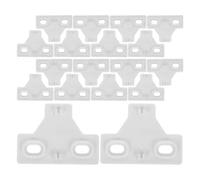 50 Pièces Joint de Charnière D’armoire en Plastique Blanc | Entretoise pour Charnières Hydrauliques à Grand et Moyen Coude, Installation sans Outil, la Cuisine et Salle de Bain