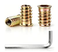 50 Pièces M6x16mm Douilles En Acier Pour Bois | Set De 50 Pièces Dans Une Boîte Pratique - Suffisant Pour Plusieurs Projets, Incluant Une e Montage Adaptée.