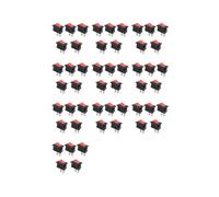 50 Pièces Marche-Arrêt KCD11 2Pin 2P Noir Rouge Bateau Voiture Interrupteur à Bascule 3A 250V 6A 125V AC Bouton KCD1-11 10X15 10X15 KCD117