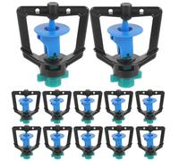 50 Pièces Micro-arroseur Rotatif en Plastique Noir | Pulvérisation Régulière, Base Stable, Conception Rotative, Usage Extérieur, pour Irrigation Automatique