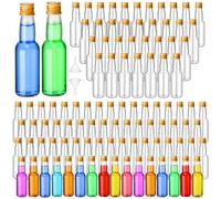 50 pièces Mini bouteilles d'alcool - bouteilles en plastique réutilisables de 0,85 oz / 1,7 oz / 3,3 oz / 5 oz, bouteilles de shots en plastique pour alcool, bouteilles de shots hermétiques, bouteille