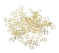 50 Pièces Mini Trombones Décoratifs en Métal Doré | Accessoire de Bureau, Clips de Dossiers pour Marquage, Rangement des Feuilles, Usage Maison et Planning