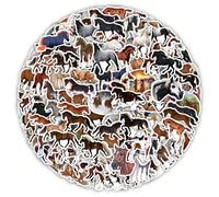 50 pièces Pack d'autocollants de chevaux, autocollants en vinyle PVC de style cheval, décalcomanies pour décoration, fête, voiture, ordinateurs portables, bouteilles d'eau, casques, réfrigérateurs, fo