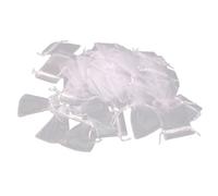 50 Pièces Paquet en Organza à Cordon 9x12cm, Blancs, Légers | Bonbons et Sachets, Fermeture à Cordon, Lot Pratique, Usage Fête ou Valise