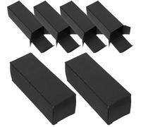 50 Pièces Petite Boîte Présent en Papier Noir | Coffret pour Petite Bouteille ou Bonbon, Bords Lisses et Arrondis, Rangement Compact, Usage Multi-places