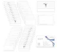 50 Pièces Porte Badge Transparent Personnalisable Horizontal avec Clip et Épingle, Badge Infirmière Nominatif - Carte d'Identité pour Bureau, École, Entreprises